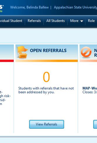 Students with open referrals are students whose referrals to additional resources