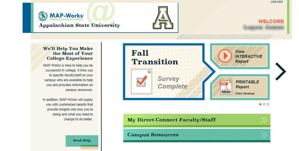 7. Use the arrows to navigate between surveys and select