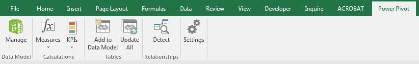 will see the option for Microsoft Power Pivot for