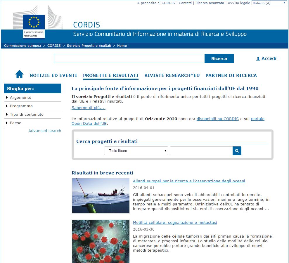 Links http://cordis.europa.