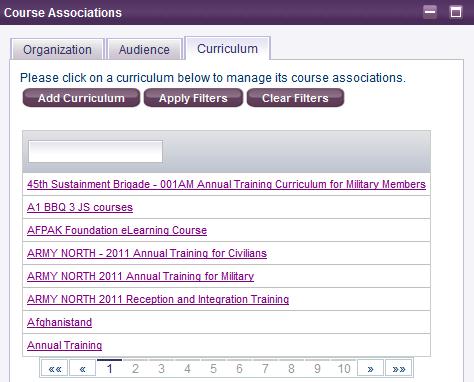 7.2.4 Curriculum A Curriculum is two or more courses grouped together.