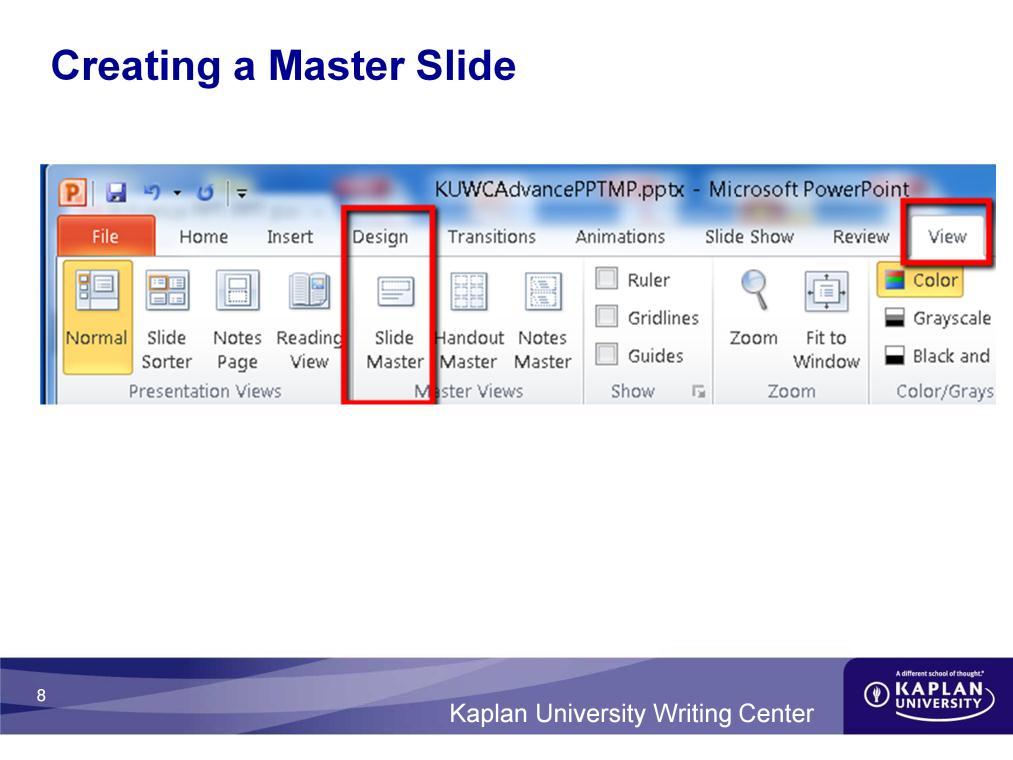 Creating a Master Slide is often a design technique that even people who use PowerPoint a lot do not utilize.
