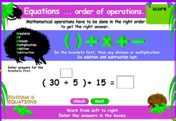 Topic: Four Operations (Part 2) Activity: Order of Operations 1 (BIDMAS) The activity provides exercises in applying the order of operations