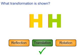 Small step: Translations Topic: Position Activity: Transformations Pupils identify if a