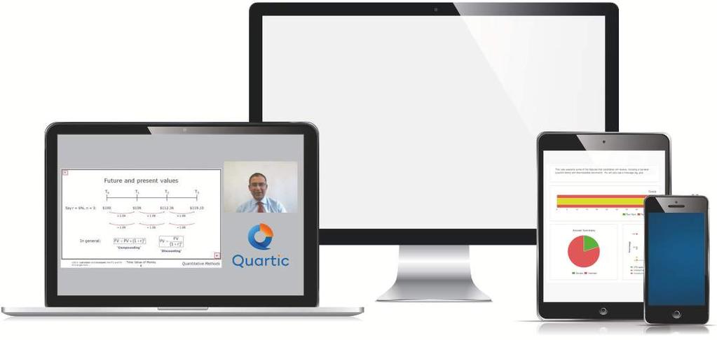 Quartic Online I took the Distance Learning program from UAE for both CFA Levels I & II and have recommended it to my friends.
