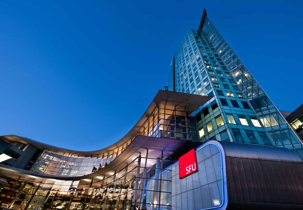 THE MBA THAT FITS WITH YOUR LIFE STUDY AT THE MODERN, CONVENIENT SFU SURREY CAMPUS SURREY CAMPUS The SFU Surrey campus is a 30,000 square-metre architectural masterpiece located at Central City in