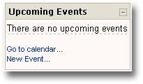 The number of upcoming events and the period covered is set by the teacher and may vary between courses. Other Features Moodle has a large variety of tools.