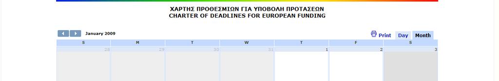 Charter of Deadlines for European Funding
