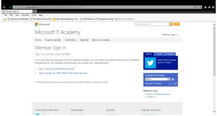 Reminder: New Sign-In Criteria for First-Time IT Academy Member Site Users: all new IT Academy member site users will need the following information the first time they sign into the site: The ITA