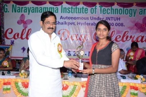 Most promising player award was given to M. Divya reddy- I ECE. Athletics Over all championship was presented to D.