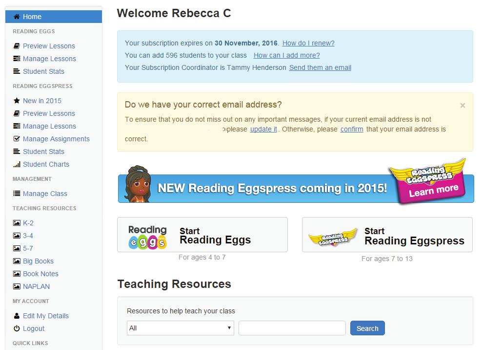 Preview Lessons Manage Assignments (Reading Eggspress only) Preview Lessons allows you to see what content the lesson will cover and download supplementary resources.