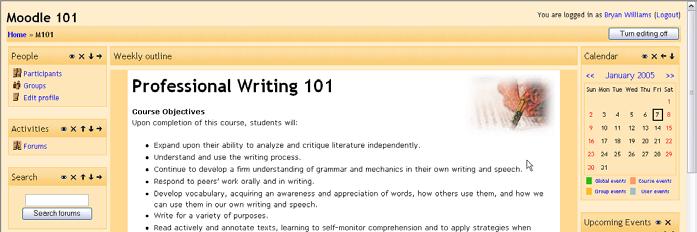 Fig. 15 Moodle s built-in HTML editor is available when adding property descriptions and when creating new activity resources. Students also use the HTML editor during coursework. Fig.