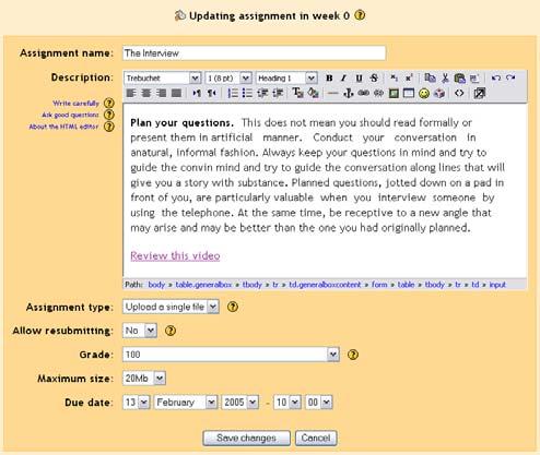 Course Setup - Adding Audio & Video Moodle allows you to embed rich media into an activity you create within your course when using the HTML editor.
