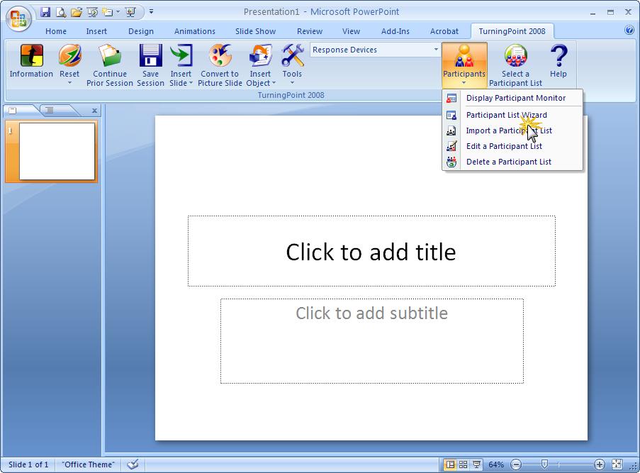 Create a Participant List A participant list allows you to link students to their responses.