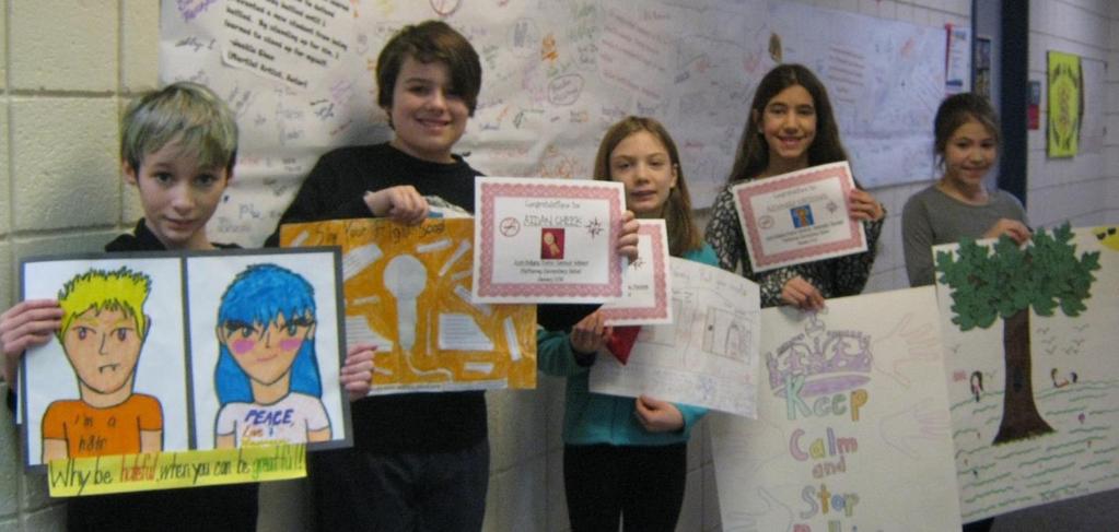 McMurray Anti-Bullying Poster Contest Winners First Place: Mikayla Bayer Second Place: Zoe Sanchez Third Place: Aidan Cheek Honorable mention: Tess Prokopchak &