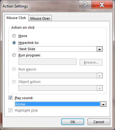 ESSENTIAL MICROSOFT OFFICE 2016: Tutorials for Teachers PowerPoint displays the Action Settings dialog box (Fig. 10.4).