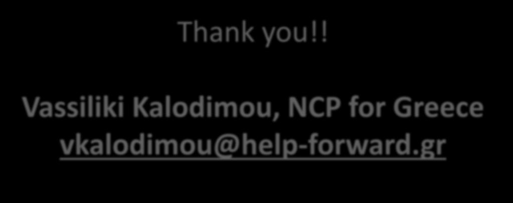 Kalodimou, NCP for