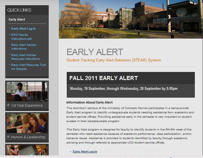 Early Alert System 2/16/2015 Page: 3 Start the Early Alert log-in procedures.