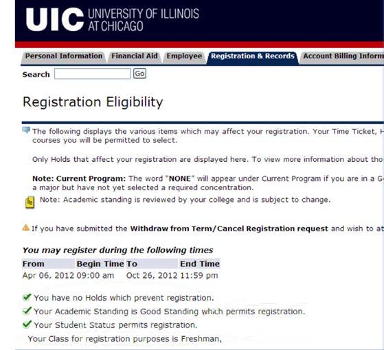 HOW TO VIEW REGISTRATION TIME TICKET IN MY.UIC.EDU 1. Go to: my.uic.edu and log in. 2.