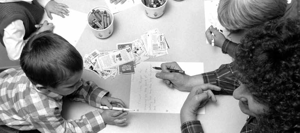 and written words as they observe the teacher write. In this activity, children are exposed to the following concepts: Print is written (and read) from left to right and top to bottom of the page.