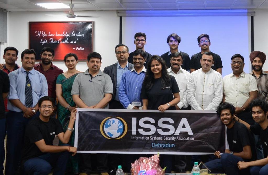 Inauguration Ceremony of ISSA Student Chapter, Dehradun Center for Information Technology and Information Systems Security Association, USA jointly launched a new student chapter to provide more