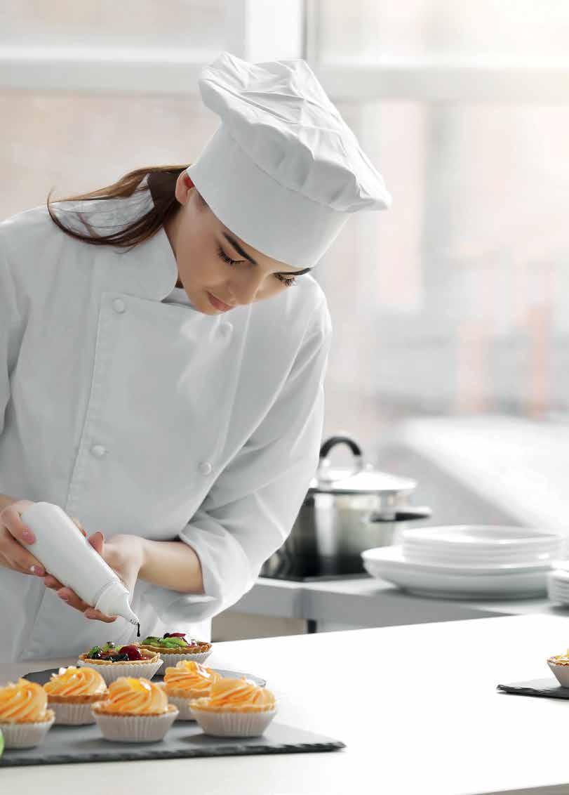 POSSIBLE CAREERS / Restaurant Manager / Food and Beverage Attendant / Beverage Manager / Conference Manager / Pastry Chef / Supervisor / Duty Manager / Concierge / Chef STUDY MODE KEY Ap