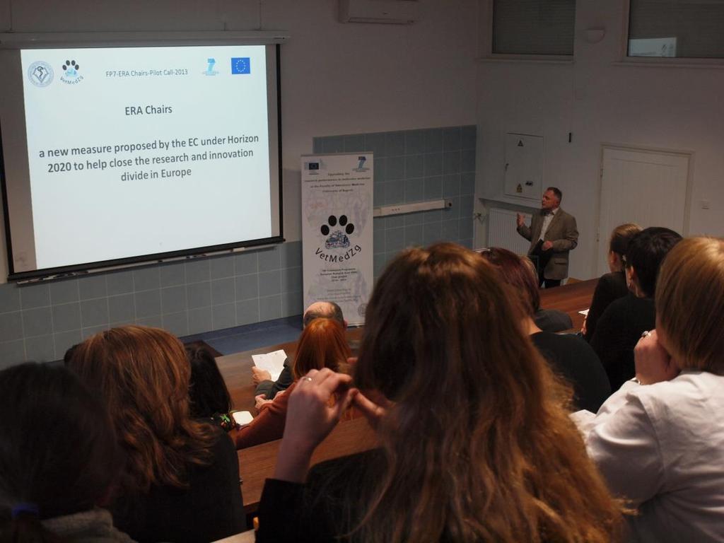 3. Kick-off Meeting - conclusions VetMedZg project Kick-off Meeting was held on Wednesday 8th of April, starting at 1.00 pm, and it lasted for approximately 2 hours, until 3.00 pm. The meeting started with an opening speech by the project coordinator prof.