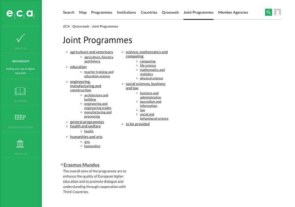 Joint programmes