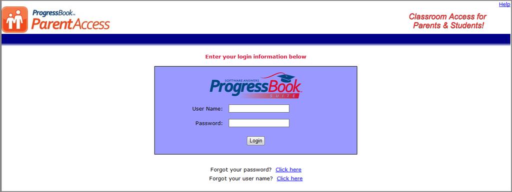 Welcome to ProgressBook ParentAccess Web Site ProgressBook GradeBook is a classroom management solution that integrates grade book, lesson plan development, attendance, special education, and parent