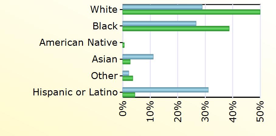 Virginia White 13 13,104 Black 12 10,156 American Native 150 Asian 5 720 Other 1 963 Hispanic or Latino 14 1,163 Age