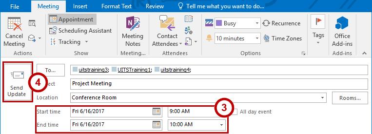 Double-click the calendar appointment you wish to modify. Figure 26 - Select Calendar Appointment 3.