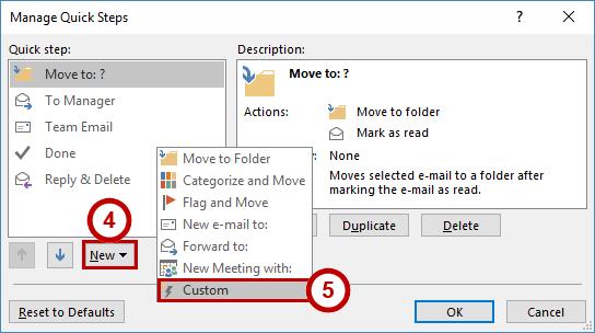 The following will explain how to set up the Quick Step command that will be used to create appointments from emails: 1. Right-click any email within your inbox (See Figure 42).