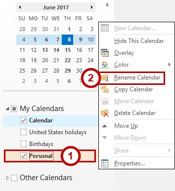 To show/hide your calendars, simply click the checkbox next to the desired calendar to show or hide it.