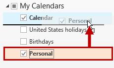 Figure 55 - Changing the Calendar Color 4. Your new calendar color will be set. Note: You may have to hide then show your calendar for the change to display. Move a Calendar 1.