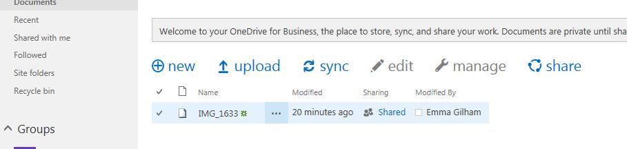 Onedrive and