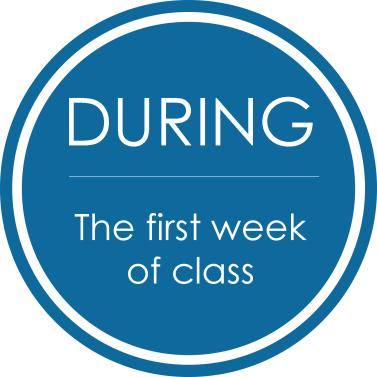 FIRST WEEK OF CLASS Attend all courses even the one on the waiting
