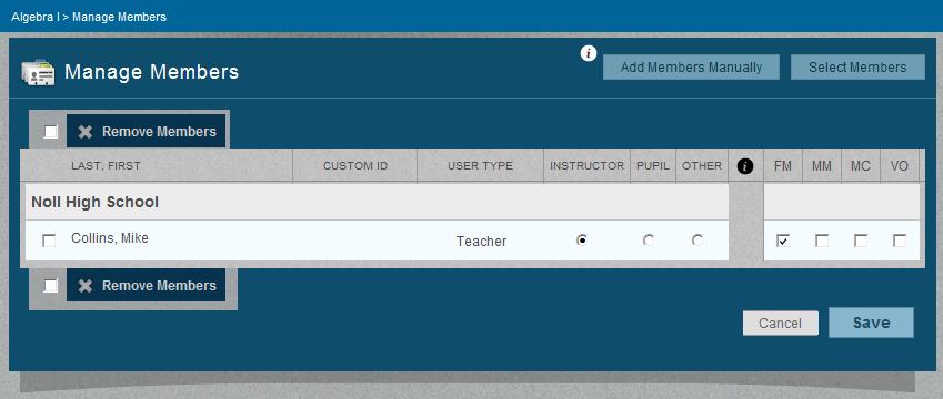 Teachers can add students, assistants, co-teachers, or others!