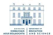 Department of Education and Science. Post Primary Teachers Section Cornamaddy, Athlone, Co. Westmeath. TEL: +353-90-6483600 WEB: www.education.