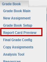 Grade Book Elementary User Guide Chapter Four Excluding a Class from the Overall Grade Calculation If the student s report card is derived from