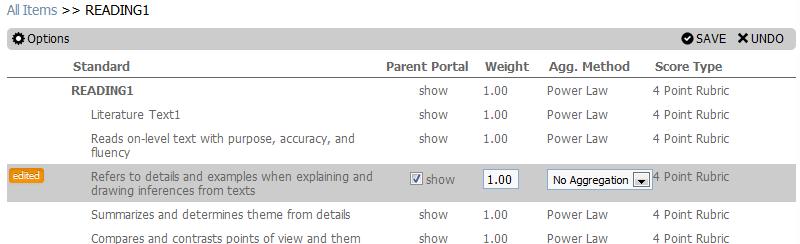 From the Grade Book menu, select Grade Book Setup. 2. Select the Standards tab. Figure 2.84 - Grade Book Setup screen, Standards tab 3.