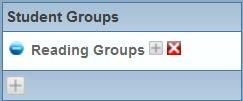 From Grade Book Main, expand the Grade Book Options menu by clicking the right arrow. Figure 3.31 - Grade Book Main screen 2. Under the Grade Book Options, check Enable group editing. 3. In the Student Groups section, click on the plus (+) sign.