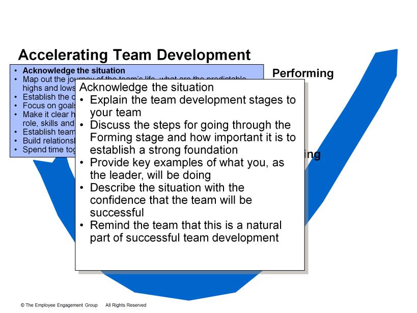 7 These are some fundamental topics and techniques the team leader can share with the team. Touch on each one briefly adding any comments that will support.