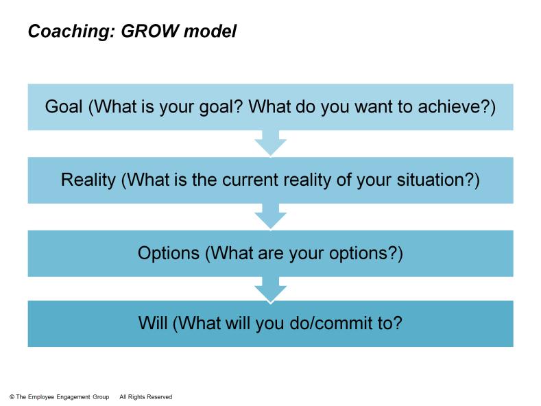 21 Explain briefly the 4 steps of the grow model ( one at a time) and then use the talking points below and on next page to discuss and demonstrate in greater detail.
