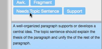 Chapter 4: GradeMark Section: Creating QuickMark Sets To add a QuickMark editing mark to a paper: 1.