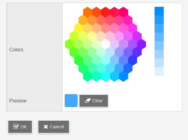 5. Click a color to select it. The color appears in the Preview box. 6.