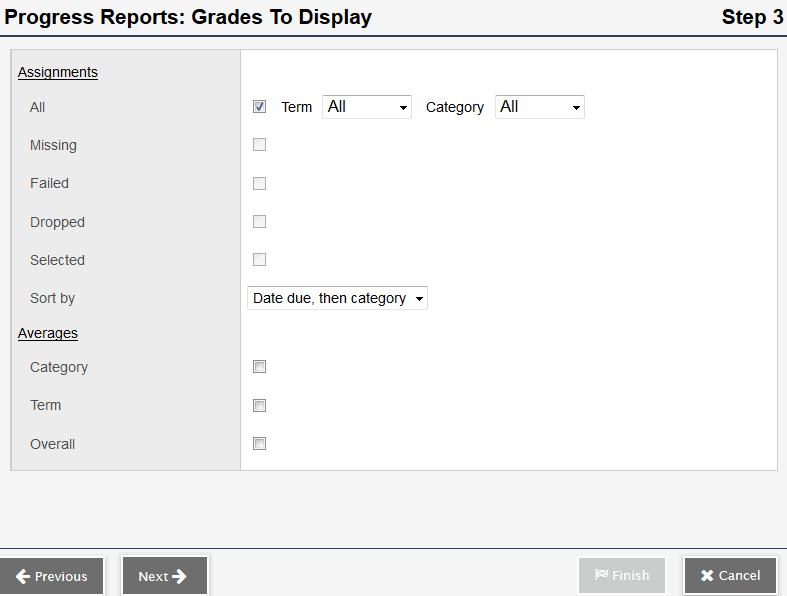 4. Select the students you want to include, and then click Next.