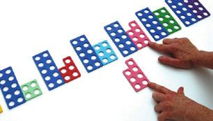 Have ready two sets of Numicon Shapes 1-10, word card balances (photocopy master 7). Teacher takes two identical Shapes, puts them in the Pan Balance and asks, What can I say about these two Shapes?