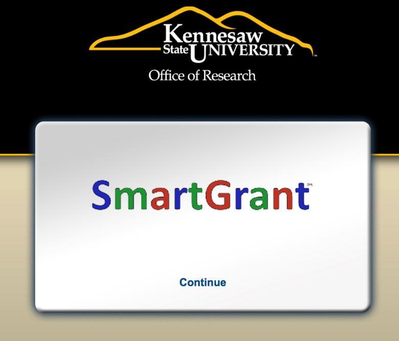Logging into KSU SmartGrant 1. Navigate your web browser to https://smartgrant.