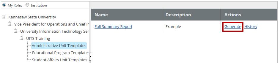to Improve KSU. 2. The Reports Department Reports page will appear.