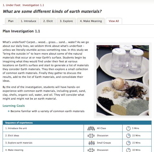 III. Investigations A. Investigation 1.1. What are some different kinds of earth materials? Click Investigation 1.1 What are some different kinds of earth materials?